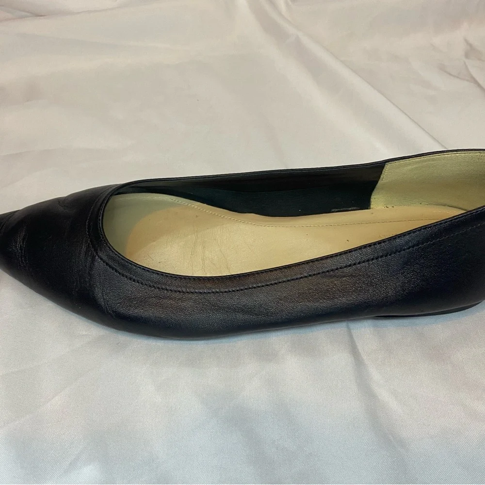 Everlane Black Pointed Leather Flats - Picture 5 of 10
